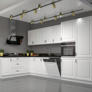 Meble kuchenne narożne Stilo biały/biały zestaw