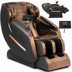 Fotel Masujący Wypoczynkowy z Masażem Relax Nowoczesny Brązowy VX MAX